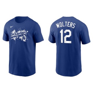 Tony Wolters Dodgers Royal 2021 City Connect Graphic T-Shirt