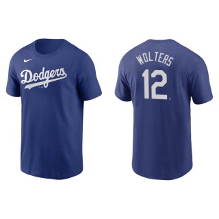 Tony Wolters Dodgers Royal Name & Number Nike T-Shirt