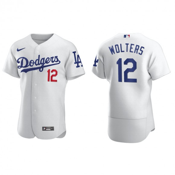 Tony Wolters Dodgers White Authentic Home Jersey