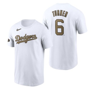 Men's Los Angeles Dodgers Trea Turner Nike White 2022 MLB All-Star Game Name & Number T-Shirt