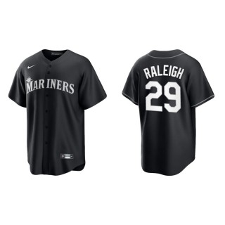 Cal Raleigh Mariners Black White Replica Official Jersey