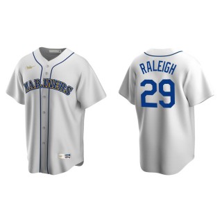 Cal Raleigh Mariners White Cooperstown Collection Home Jersey