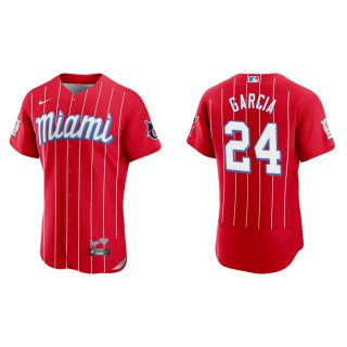 Avisail Garcia Marlins Red 2021 City Connect Authentic Jersey