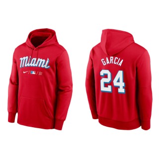 Avisail Garcia Marlins Red 2021 City Connect Therma Hoodie
