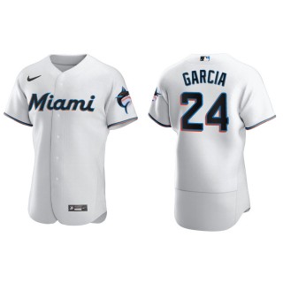 Avisail Garcia Marlins White Authentic Home Jersey