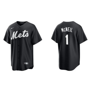 Jeff McNeil Mets Black White Replica Official Jersey