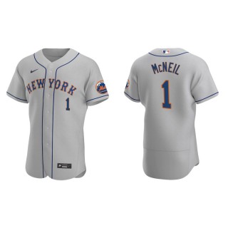 Jeff McNeil Mets Gray Authentic Road Jersey