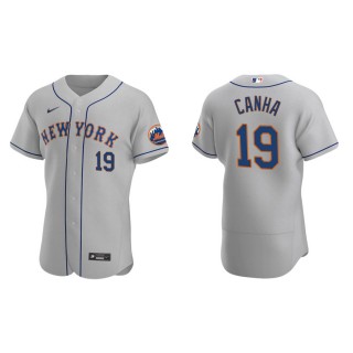 Mark Canha Mets Gray Authentic Road Jersey