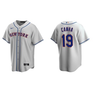 Mark Canha Mets Gray Replica Road Jersey