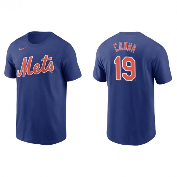 Mark Canha Mets Royal Name & Number Nike T-Shirt