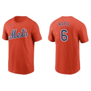 Starling Marte Mets Orange Name & Number Nike T-Shirt