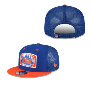 Men's New York Mets Royal Orange Logo Zoom Trucker 9FIFTY Snapback Hat