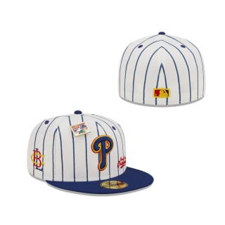 Philadelphia Phillies New Era White Navy MLB x Big League Chew Original 59FIFTY Fitted Hat