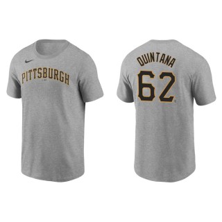 Jose Quintana Pirates Gray Name & Number Nike T-Shirt