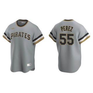 Roberto Perez Pirates Gray Cooperstown Collection Road Jersey