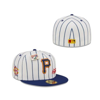 Pittsburgh Pirates New Era White Navy MLB x Big League Chew Original 59FIFTY Fitted Hat