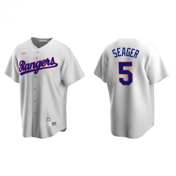 Corey Seager Rangers White Cooperstown Collection Home Jersey
