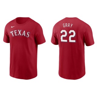 Jon Gray Rangers Red Name & Number Nike T-Shirt