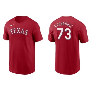 Jonathan Hernandez Rangers Red Name & Number Nike T-Shirt