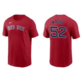 Michael Wacha Red Sox Red Name & Number Nike T-Shirt