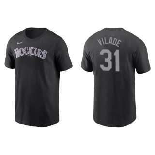 Ryan Vilade Rockies Black Name & Number Nike T-Shirt