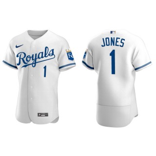 JaCoby Jones Royals White Authentic  Jersey