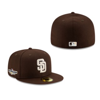 Men's San Diego Padres Brown 2022 Postseason Side Patch Fitted Hat