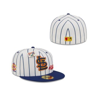 St. Louis Cardinals New Era White Navy MLB x Big League Chew Original 59FIFTY Fitted Hat