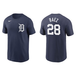 Javier Baez Tigers Navy Name & Number Nike T-Shirt