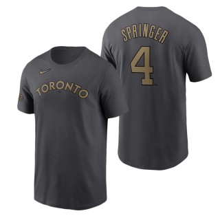 Men's Toronto Blue Jays George Springer Nike Charcoal 2022 MLB All-Star Game Name & Number T-Shirt