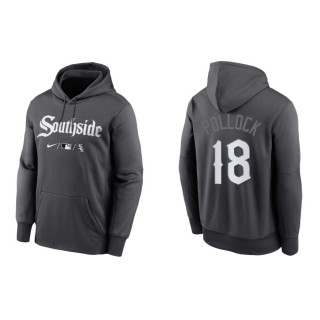 Men's White Sox A.J. Pollock Anthracite 2021 City Connect Pullover Hoodie
