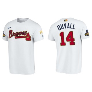 2022 Gold Program Adam Duvall Braves White Men's T-Shirt