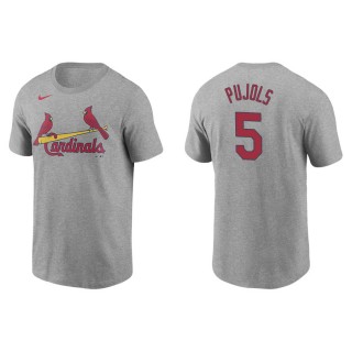 Men's Cardinals Albert Pujols Gray Name & Number Nike T-Shirt