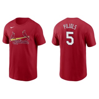 Men's Cardinals Albert Pujols Red Name & Number Nike T-Shirt