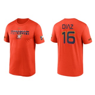 Men's Astros Aledmys Diaz Orange 2022 City Connect Legend T-Shirt