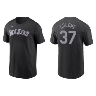 Men's Rockies Alex Colome Black Name & Number Nike T-Shirt
