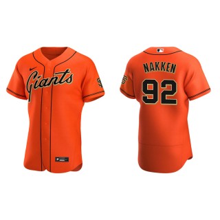 Men's San Francisco Giants Alyssa Nakken Orange Authentic Alternate Jersey
