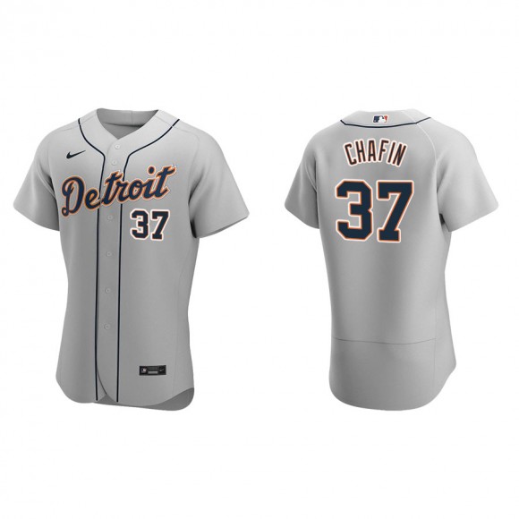 Men's Tigers Andrew Chafin Gray Authentic Road Jersey