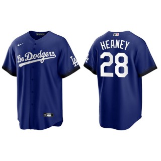 Men's Dodgers Andrew Heaney Royal 2021 City Connect Replica Jersey