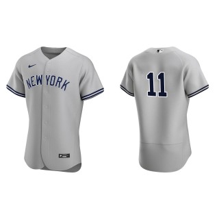 Anthony Volpe Gray Authentic Road Jersey