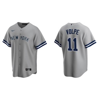 Anthony Volpe Gray Replica Road Jersey
