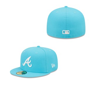 Men's Atlanta Braves Blue Vice Highlighter Logo 59FIFTY Fitted Hat
