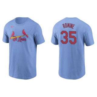 Men's St. Louis Cardinals Austin Romine Light Blue Name & Number T-Shirt