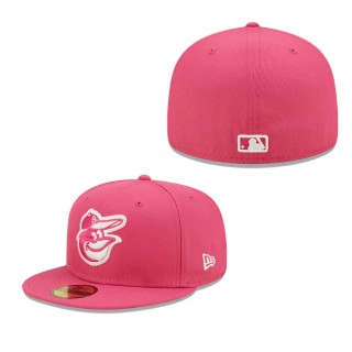 Men's Baltimore Orioles New Era Beetroot Logo 59FIFTY Fitted Hat