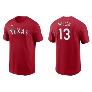 Men's Rangers Brad Miller Red Name & Number Nike T-Shirt