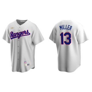 Men's Rangers Brad Miller White Cooperstown Collection Home Jersey