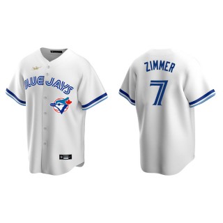 Men's Blue Jays Bradley Zimmer White Cooperstown Collection Home Jersey