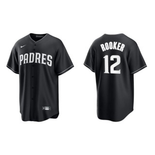 Men's San Diego Padres Brent Rooker Black White Replica Official Jersey