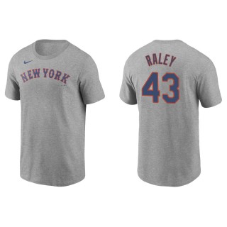 Men's New York Mets Brooks Raley Gray Name & Number T-Shirt