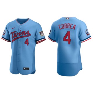 Men's Twins Carlos Correa Light Blue Authentic Alternate Jersey
